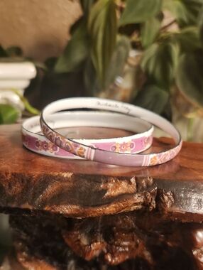 Michaela Frey Enamel Bangle Bracelet Set Of 2
